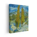 Cuadro Dos álamos en los Alpilles - Van Gogh | Lienzo y Marco