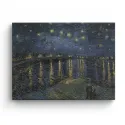 Cuadro "Noche Estrellada sobre el Ródano" de Vincent van Gogh