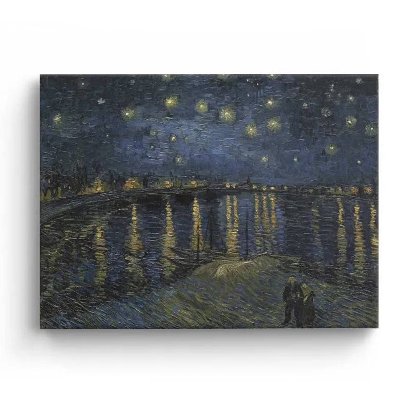 Cuadro "Noche Estrellada sobre el Ródano" de Vincent van Gogh