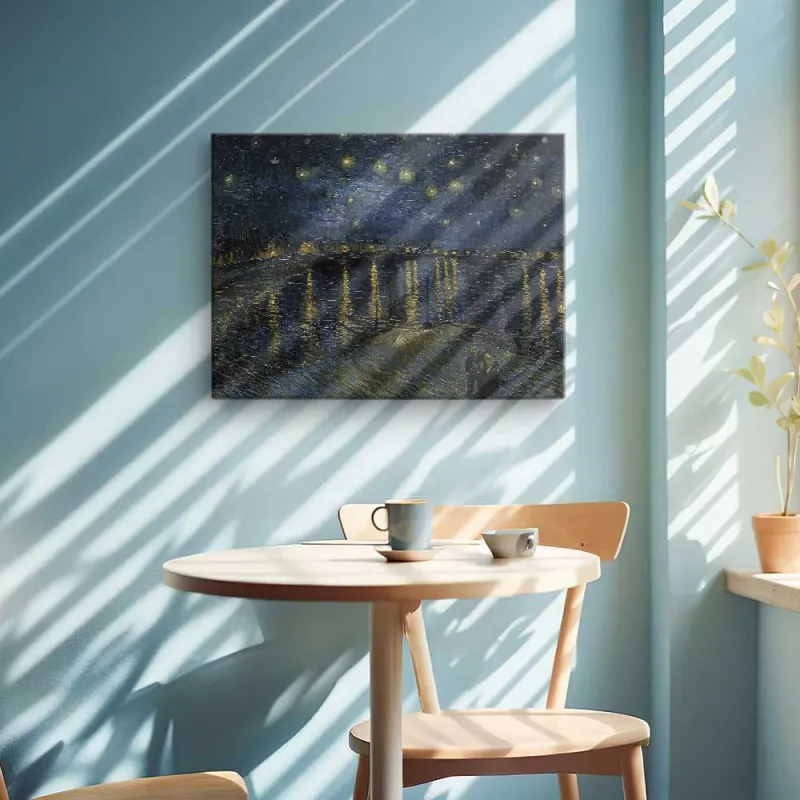 Cuadro "Noche Estrellada sobre el Ródano" de Vincent van Gogh