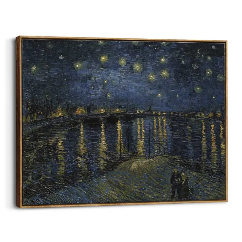 Cuadro "Noche Estrellada sobre el Ródano" de Vincent van Gogh