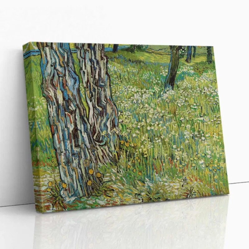 Cuadro "Troncos de Árboles en la Hierba" de Vincent van Gogh