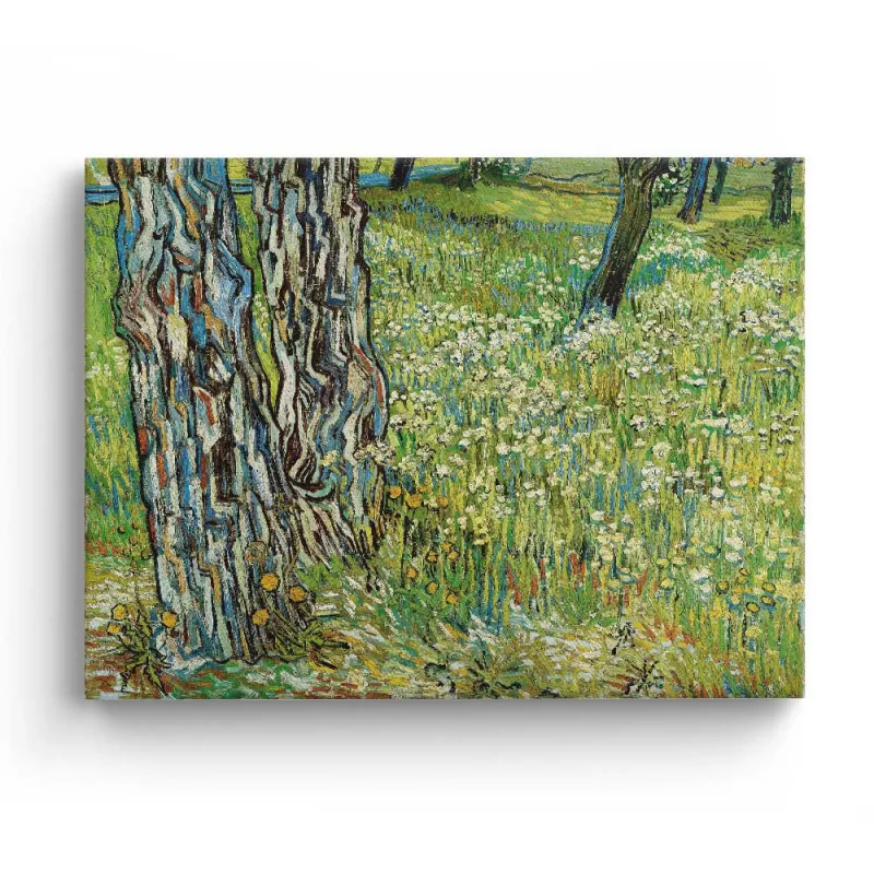 Cuadro "Troncos de Árboles en la Hierba" de Vincent van Gogh