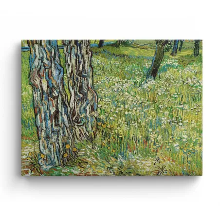 Cuadro "Troncos de Árboles en la Hierba" de Vincent van Gogh