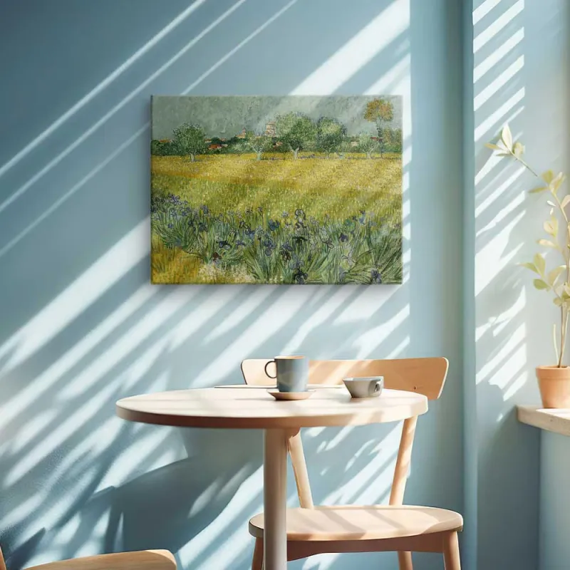 Cuadro "Campo con flores cerca de Arlés" de Vincent van Gogh