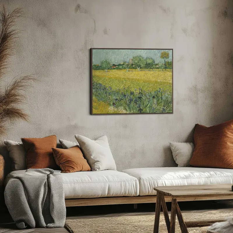 Cuadro "Campo con flores cerca de Arlés" de Vincent van Gogh
