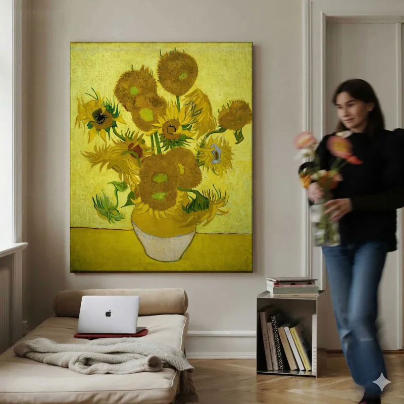 Cuadro Los Girasoles de Van Gogh | Lienzo o Marco Flotante