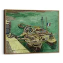 Cuadro "Barcos Amarrados" de Vincent van Gogh