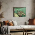 Cuadro "Barcos Amarrados" de Vincent van Gogh