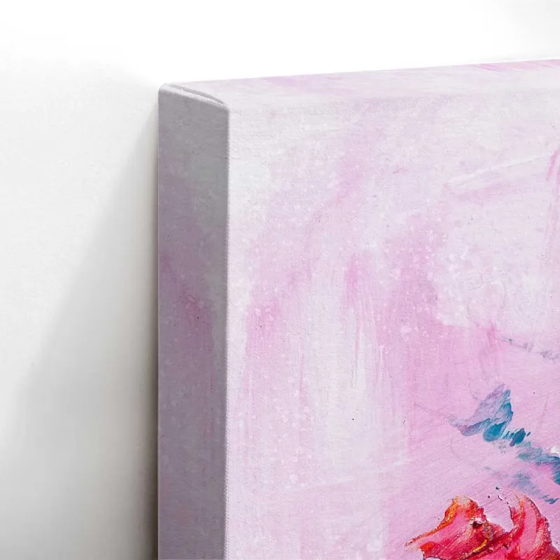 Cuadro Rosas Rojas Impasto Rosa | Lienzo Cuadrado | Ruta Digital