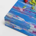 Cuadro Rosas Impasto Azul | Lienzo Cuadrado | Ruta Digital