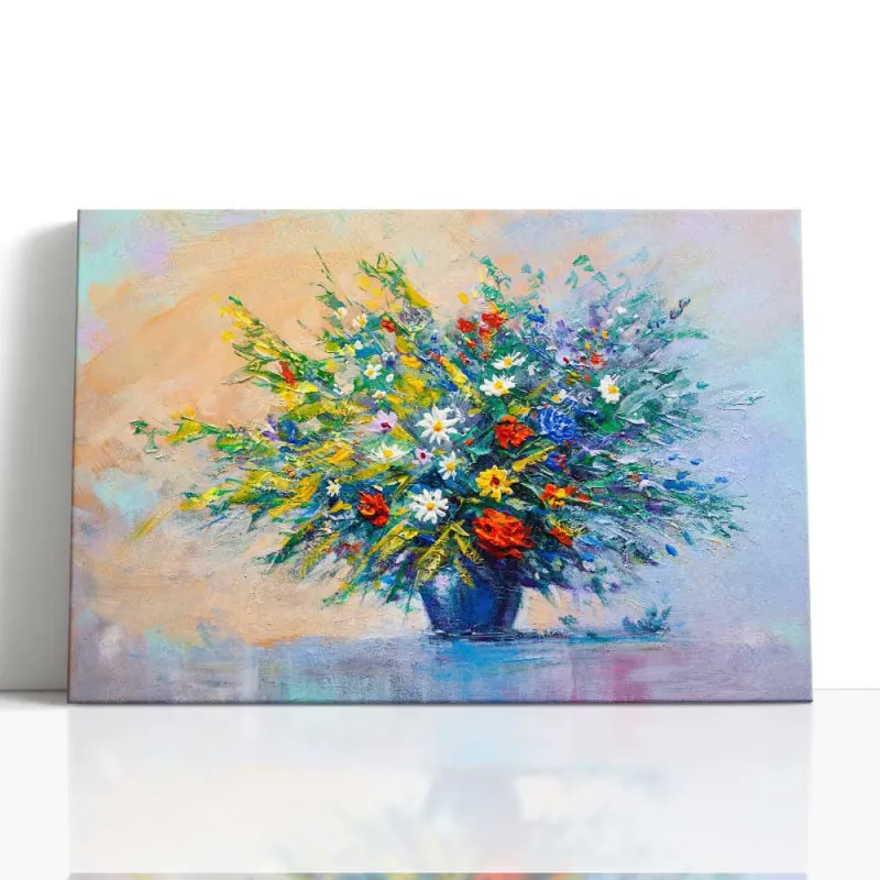 Cuadro Flores Silvestres Impasto | Lienzo Horizontal | Ruta Digital