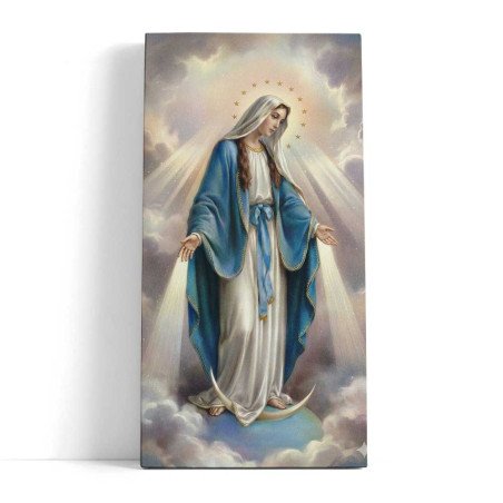 Cuadro de la Virgen de la Medalla Milagrosa en Lienzo con Bastidor | Ruta Digital