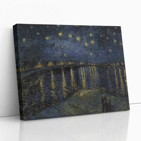 Cuadro "Noche Estrellada sobre el Ródano" de Vincent van Gogh