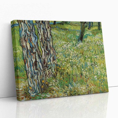 Cuadro "Troncos de Árboles en la Hierba" de Vincent van Gogh