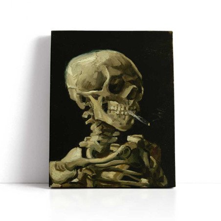 Cuadro "Cráneo con cigarrillo encendido" de Vincent van Gogh