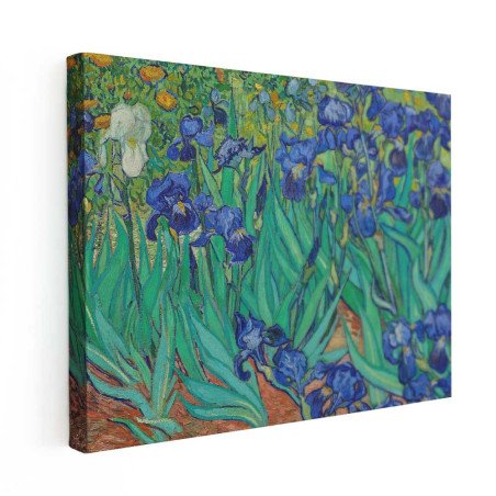 Cuadro Irises Van Gogh | Marco Flotante Madera Natural | Compra Online