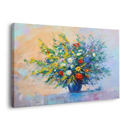 Cuadro Flores Silvestres Impasto | Lienzo Horizontal | Ruta Digital