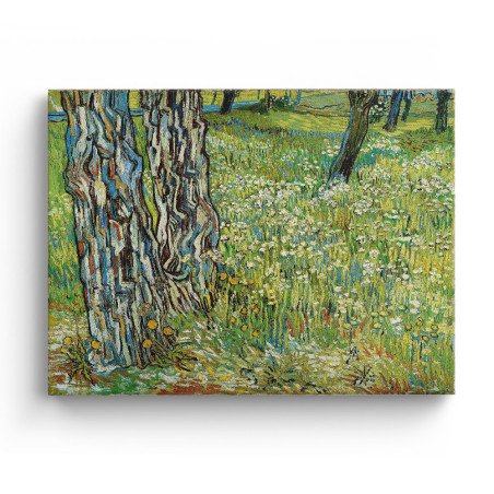 Cuadro "Troncos de Árboles en la Hierba" de Vincent van Gogh